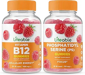 活性维生素B12 + 磷酸t(PS),Gummys Bundle - 大品尝,维生素补充剂,Gluten Free, GMO Free, Chewwable