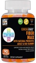 CLINICAL DAILY FIBER Max, VAGAN 成人与儿童高纤维胶囊. 成人及儿童便秘救济,预生胰岛素纤维补充剂。 90 Gluten- Free Laxative Gummys 用于古特修复
