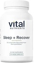 重要营养素睡眠+恢复 - Vegan 补充 - 睡眠支持 - Melatonin, Ashwagandha & L-Theanine - Gluten, 奶油和大豆免费 - 90 Capsules
