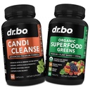 Candi Cleanse & Organic Superfood Greens & Fruit Supplements - Oregano Balance Control Support Supplement Cleanser - Daily Energy Super Food Fruits and Veggies Supplement Tablets Plus Vegetable Foods