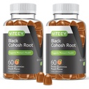Viteey Black Cohosh Root Gummies | Menopause Relief for Hot Flashes and Night Sweats - Vegan, Gluten Free, Non-GMO - 120 Count