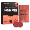 TOLEVITA Motion Sickness Patches – 36 Pcs | Herbal Essential Oil Patch with Ginger, Peppermint & Sanchi | Travel with Comfort, Easy-to-Use & Discreet