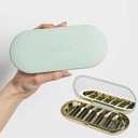 Dosey 7 Day Pill Compact 旅行药丸组织者 - 配有7种药丸的药丸案例,用于药品储存和保护 – 配有镜,圣贤的时髦和精良药剂组织者
