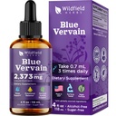 4 Oz Blue Vervain Extract Liquid Drops - Mood & Calm Support | 2 Month Supply | - Made in USA - Blue Vervain Herb Supplement - Alcohol & Sugar Free