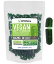 XPRS Nutra 大小 0 空卡普尔- 100 空卡普尔- 100 伯爵 Vegan Capsules - 蔬菜药丸 - DIY 蔬菜药丸填充 - 蔬菜药丸 用于Do- It- Yourself 补充品(森林绿色)