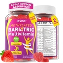NEVISS Bariatric Multivitamin with 45mg Iron Gummies for Women Men 120Ct | w/ Methylated B-Complex, D3, High Absorption Bariatric Vitamins Supplement for Gastric Bypass & Sleeve Patients, Sugar Free