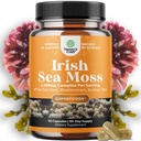 爱尔兰有机海 Moss Capsules - 有机海 Moss Pills,配有2100mg 服务超食品复合体 Bladderwrack Burdock 根和生物Perine for Immune Skin & Thyroid Support - Vegan N-GMO(1个月)