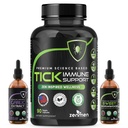 Zenmen Tick Immune Support Bundle: 90 Capsules & Organic Garlic & Sweet Wormwood Extracts – Science-Based Immune, Heart & Liver Health Support, Third-Party Tested, Vegan, Non-GMO