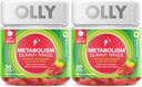 OLLY 代谢 Gummy Rings,苹果苹果苹果苹果醋,维生素B12,铬,能源与消化健康,可口补充,苹果Flavor,双包-60 Counter