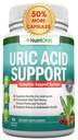 Uric Acid Flush - 草药Uric Acid Cleanse 补充药 - 配有Tart Cherry, Celery种子提取剂,Chanca Piedra,魔鬼爪和绿色咖啡豆 - Vegan - 支持Gallbladder和肾健康