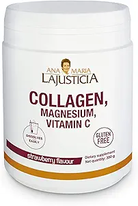 Ana Maria Lajusticia → 含镁和维生素C的水解凝胶粉 → 用于健康皮肤、钉子、头发和韧带 → 天然能源、草莓 350g