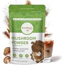 绿色蘑菇粉末补充剂 -- -- 10in-1 蘑菇粉末,配有Reishi/Cordyceps/Chaga/土耳其 Tail/Maitake/认知功能和免疫支持综合剂