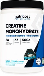 Nutricost Creatine Monohydrate Powder (White Behemoth) 500 Gram | Micronized Creatine Supplement, Gluten-Free, Vegan, GMO-Free, 67 Servings