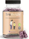 TruH8 Growm Gummys (Grape) 儿童与青少年的自然增长和发展补充剂 - 维生素D, K, Calcium & Ashwagandha - 骨强维生素 D3 K2 - 儿童食用小吃者维生素 - 年龄5岁以上