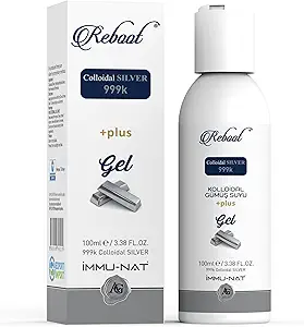 重新启动 Coloidal Silver Gel - 35PPM Max 强力 - 急救和烧伤救济 - Soothes 痒痛,来自烧伤,切伤,太阳灼伤,皮肤刺激 - 3.4oz
