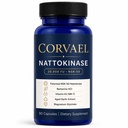 Corvael Nattokinase 20,000 FU Capsules with Nattokinase, Berberine HCl, Vitamin K2 & Aged Garlic Extract, Daily Wellness Supplement, 90 Capsules