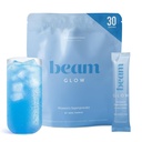 BEAM Glow Hormone Support & Cortisol Supplement for Women - Daily Vitamins for Women with Ashwagandha, Selenium, Zinc, Vitamin A, for Cycle Health, Mood & Energy, Blue Raspberry, 30 Servings