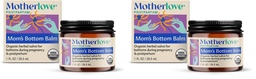 Motherlove Mom's Bottom Balm (1 oz) Organic Herbal Salve w/Witch Hazel for Bottoms During Pregnancy & Postpartum —Non-GMO Ointment (Pack of 2)