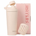 Insulated Protein Shaker Bottle 24oz, Dishwasher Safe, Creamy Pink