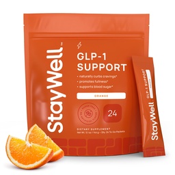 GLP-1 Supplement | Natural GLP-1 Production | GLP 1 Booster Drink Mix to Control Appetite and Cravings | Great Tasting Metabolic Support - Yerba Mate, Garcinia Cambogia, Berberine [Orange]