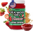 Biolore草莓海 Moss Gel Made in USA Raw Wildcrafted Irish Seamos, 基本维生素, Trace Minerals, Vegan 超级食品,试验尺寸 8 Fl Ozs (Pack of 1).