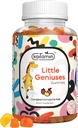 Kids Multivitamin Gummys Little Geniuses:维生素C,D3,锌,福拉多,用于豁免,智能,焦点,和增长. Vegan、N-GMO、有机型、无糖型 90 个月供应