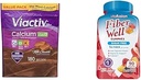 活性钙加维生素D Supplement Soft Chews, Brown, Milk Choocle, 180 Counter & Vitaination Fiber Well 无糖纤维补充, 桃子,草莓和黑莓火焰