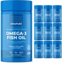 OMAPURE 野生捕捉Omega-3 配高EPA & DHA(10瓶,120软胶) - Burpless公式支持心脏和联合健康,促进大脑功能