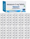 Etirich-5 Melatonin 5mg Chewable Tablet | Nutritional Supplement For Sleep Support, Non Habit Forming | Vegetarian | Nutraceutical For Adults - 100 Tablets (10x10)