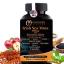 10in-1 爱尔兰海 Moss Veggie Caps 3000mg 黑种子油 Ashwagandha Bladderwrack Burdock Turmeric Apple 苹果苹果苹果苹果 维纳加·马努卡 蜜丹德利翁 黑辣椒 - 由美国制造(Veggie Caps,不喜爱)