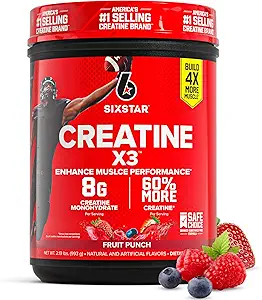 六星克赖氨酸单水合物粉,X3(ICY Snow Cone) - Flawared Creatine HCl 单水合物 肌肉建筑与性能补充 - 男女工作后补充 - 30名服务员
