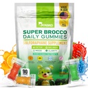Bossko Sulforaphane Gummys with Omega-3 – Broccoli Sprout 提取, EPA/DHA & Antioxidants – 细胞健康和Mood 支持 – 90 Vegan Gummys – 混合贝里火焰 – 无糖