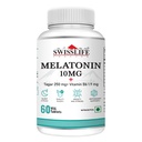 SwissLife Forever Melatonin 10mg Tablets (60 Veg Tablets) | With Tagar (Valerian) & Vitamin B6 | Sleep Support Supplement for Men & Women | Helps Relaxation, Jet Lag & Sleep Cycle Balance