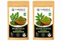Pure Moringa Neem Powder Combo | Naturally Dried Ayurvedic Herbs | Pack of 2