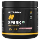 Nutrabay Gold Spark Pre Workout Supplement Powder 300mg Caffeine, 1000mg L-Arginine, 3000mg Beta Alanine, 2500mg Citrulline Malate per Serving – Muscle Pump & Performance – 250g, Fruit Punch