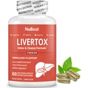 LiverTox - 高级Liver Detox & Cleanse 公式 - 草药Liver 支持 牛奶Teltle, Turmeric, Artichoke, Dandelion, Beet & Zinc 帮助Liver 函数 & Digestion | 60 Vegan Capsules