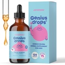 JoySpring Genius Drops - 儿童有机焦点滴 \ 临床证明的焦点补充 帮助儿童在学校表现更好 + 液体草药补充 与 Ginkgo Biloba(4 fl oz) 120 服务