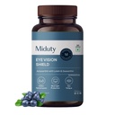 Miduty Eye Vision Shield Supplement for Dry Eyes | Bilberry Fruit Extracts 80mg, Vit A 300mcg, Lutein 20mg & Zeaxanthin, Astaxanthin, Lycopene- for Blurry Vision - 30 Capsules