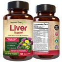 Liver Cleanse Detox & Reference & QQ 草药Liver 支持补充 W/ 20+ Liver 健康营养剂 牛奶Tetle , Turmeric, Ginger, Dandelion, Zinc, Artichoke & 更多为最佳Liver 支持 & 120 Capsules
