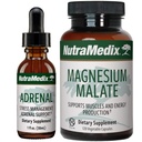 NutraMedix能源支持套装 - 包括肾上腺能量支持液滴和用于能源及运动支持的Malate镁胶囊 - 无咖啡因 - 2-Piece 补充套装