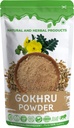 Gokhru Powder 100 grams, Pack of 1| Gokshura | Tribulus terrestris | Gokharu| caltrops | Diabetes | Eating | Drinking | No Added Preservative or Additives | Organic Palleru/Nerunjil Powder