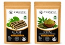 Premium Giloy Neem Patta Combo | Herbal Drink & Kadha Preparation Ingredients