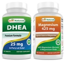 最佳自然剂 DHEA 100毫克和镁425毫克