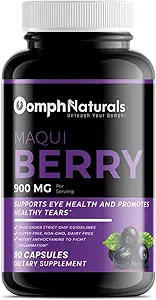 Maqui Berry,900mg Aristotelia Chilensis 摘录,90 Capsules 45天供应,非GMO,Gluten Free,干眼的补编