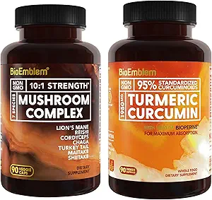 BioEmblem Turmeric Crucumin 配有生物牡蛎和蘑菇复合剂