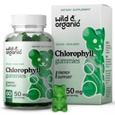 野生和有机氯phy50mg -- -- 防毒清洁补充剂w/钠 氯phy-内除臭剂w/Chlorophyll粉 - Vegan,非GMO -- -- 60 草药