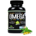 Flax种子油 - Omega 3 Super blend with DA, EPA, DHA, ALA 和 GLA 配鱼, Borage 和有机Flax种子油 - 2400多毫克强度 - Gluten free - 美国制造 - 60 软胶