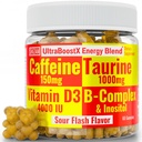 SHIZAM Taurine 1000mg Cafeine 150mg 能量Gummys w D-3 B-12 B 复杂 Inositol, Gel Gels 维生素饮料 Capsules 饮料 Shoot Chews Pills Power Alt, 奔跑者补充品