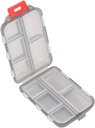 药箱 - 便携式补充品 10 个类似物的平板集装箱箱 - 药品 Capsule Vitamin Foldable Organizer Dispenser Holder 存储用于旅行 旅行 托皮- Clear Black