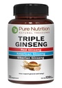 纯营养三联体 Ginseng 650mg 120 Caps 男女综合体 高效力组合红,美,西伯利亚 Ginseng. 非转基因生物